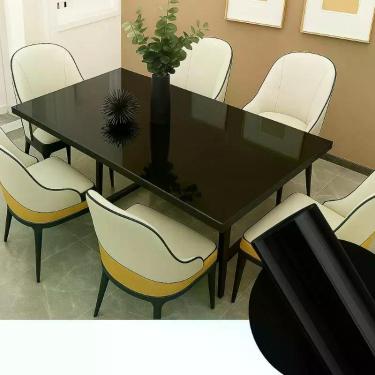 Imagem de Adesivo Preto Brilho Envelopamento Decoração Móveis 3mx50cm - BG Adesi
