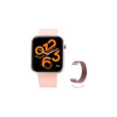 Imagem de SmartWatch Kabum smart 500, Rosé, Pulseira Extra Rosé Magnético, Compatível IoT Tuya - KBSAC008