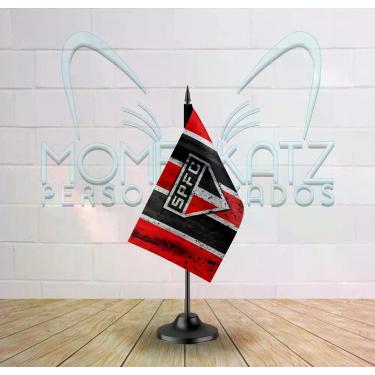 Imagem de Mini bandeira de mesa São Paulo 20x12cm  Personalizada  Haste de 28cm 