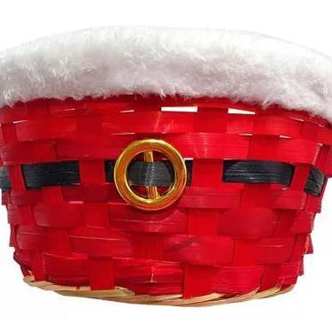 Imagem de Cesta De Natal Mesa Posta Natalina Decoração Para Pão Vinho 24cm - AHL