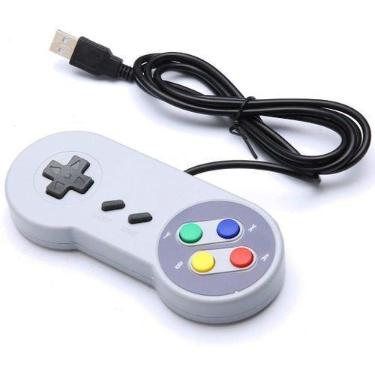 Imagem de Controle Usb Super N Snes Joystick Windows Mac Linux Colorido - PONTO