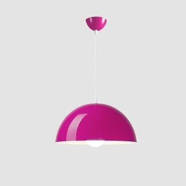 Imagem de Luminária Lustre Amarelo Brilhante Cor Clássico Semi-Circular Luminária Pendente Metal Abajur Luminária de Teto para Cozinha Ilha Sala de Jantar Quarto Corredor Bar Sala de Estar Luz Pendent