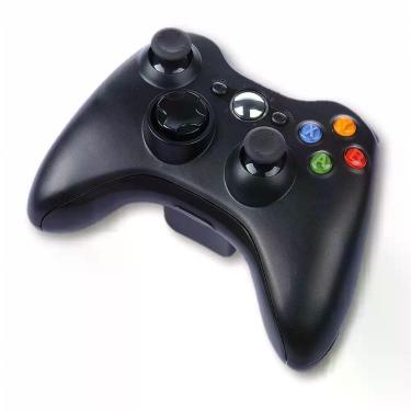 Imagem de Controle Sem Fio Xbox 360 Similar Preto e Branco 20cm