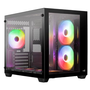 Imagem de Gabinete AeroCool Dryft ARGB Preto Com Vidro Lateral Sem Fonte 6430