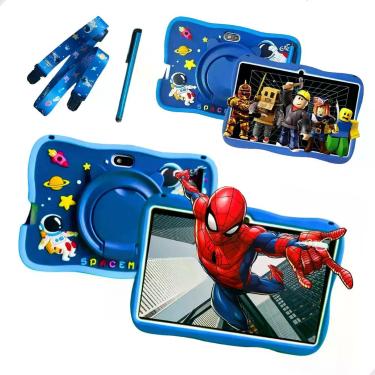 Imagem de Tablet D12 astronauta infantil kids 128gb capa de silicone - Tecchino,