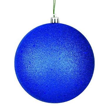 Imagem de Vickerman Enfeite de bola de lantejoulas azul Midnt de 20 cm.
