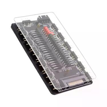 Imagem de Hub De Ventiladores ARGB PWM Duplo De 10 Portas Com Alimentação SATA 5