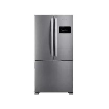 Imagem de Geladeira Brastemp French Door 3 Portas 559L BRO85MKANA Inox 127V: Máximo Espaço, Tecnologia Premium e Sofisticação Inox 127V