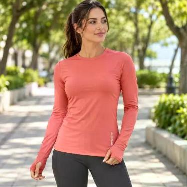 Imagem de Blusa UV Feminina Enfim Active Justa Tamanho:MCor:Rosa, P, Coral