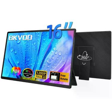 Imagem de Monitor portátil BKVOO 16 polegadas 1200P FHD USB-C HDMI