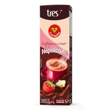 Imagem de 3 Corações Capsula de Cappuccino Napolitano TRES - 10 unid