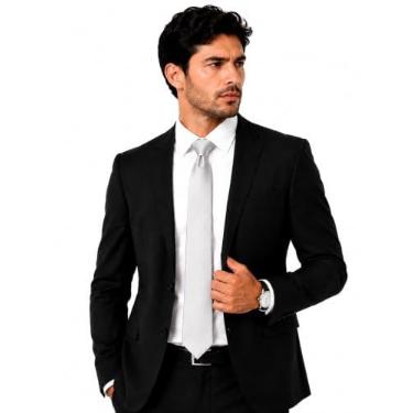 Imagem de KARECATO Gravata Tradicional Luxo Homens Slim Fit Lilás