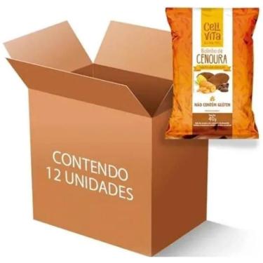 Imagem de Bolinho de Cenoura coberto com Chocolate display 12uni de 40g - Celivi