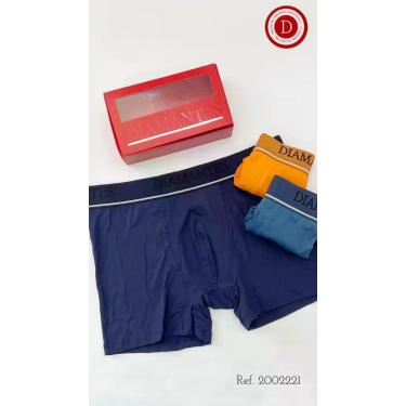 Imagem de Kit 3 cuecas Boxer Adulto Diamantes Lingerie TAM M