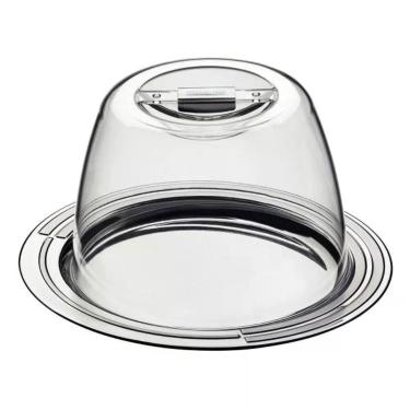 Imagem de Porta-Queijo Tramontina Ciclo Em Aço Inox 20 Cm 2 Peças