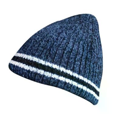 Imagem de Touca Gorro Adulto Forrada Azul Marinho Tamanho único
