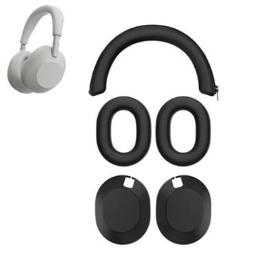 Imagem de TEHAOUU Capa de silicone para Sony WH 1000XM6 capa protetora para fone de ouvido, acessórios WH 1000XM6 (preto)