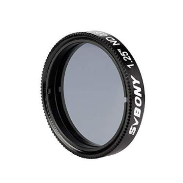 Imagem de SVBONY SV139 filtro de telescópio de 1,25 polegadas, filtro de densidade neutra de transmissão de 25% Filtro de densidade neutra da ocular do telescópio ND4, reduz o brilho geral da superfície lunar