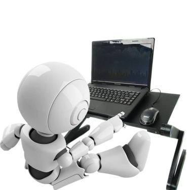 Imagem de Suporte de mesa para laptop com mouse pad e design ergonômico ajustáve