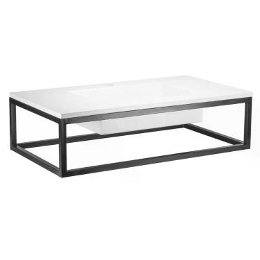 Imagem de Bancada De Banheiro Suspensa New York 80x45cm Branco Standard