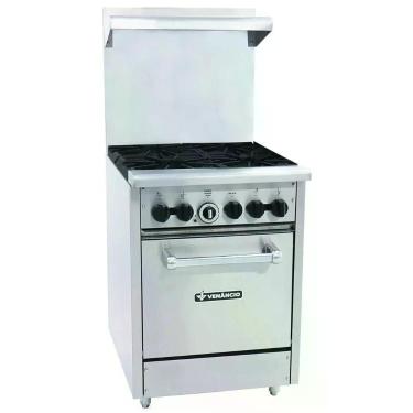 Imagem de Fogão Industrial Venâncio Americano Inox 4 Bocas Com Forno Fa4f