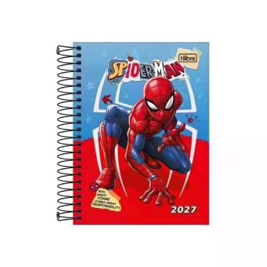 Imagem de Agenda Espiral Diária Spider-Man 2027 Tilibra Cor 4, Cor 4