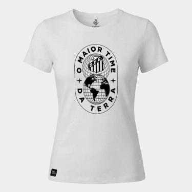 Imagem de Camiseta Santos O Maior Time Da Terra Feminina - Zé Carretilha, Branco