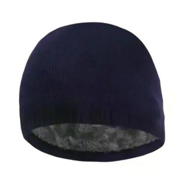 Imagem de Gorro De Inverno Tricotado Para Homens, Quente E Espesso, Com Forro De