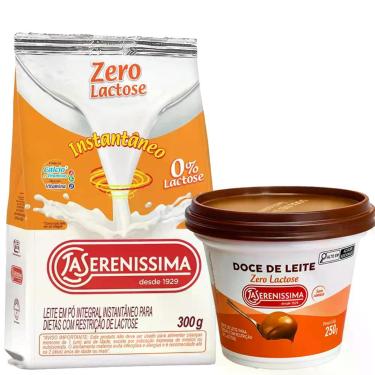 Imagem de Kit Doce de Leite e Leite em Pó Zero Lactose La Serenissima - La Seren