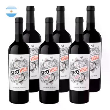 Imagem de Kit 6 Vinhos Sexy Fish Cabernet Franc Tinto Argentina 750ml