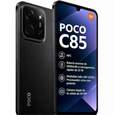 Imagem de Xiaomi POCO C85 NFC 120Hz 256GB 16GB Ramboost Câmera 50MP Tela 6.88 12
