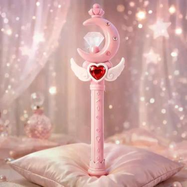 Imagem de Kit Varinha Mágica Infantil com Luz, Som, Coroa e Anel - Bellavie
