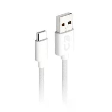 Imagem de Cabo USB C3tech, P/ Tipo C, 1 Metro, 2A, Branco - Cb-C11wh