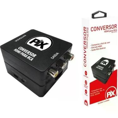 Imagem de Conversor Hdmi Para Rca Preto Pix