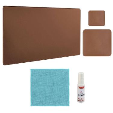 Imagem de Kit Escritório Mousepad 43x30 Porta Copo Limpa Tela Notebook - M3M, Un
