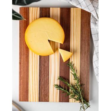 Imagem de Tábua de Frios e Carnes Grande 35x24 cm Corte e Decoração - Madeira