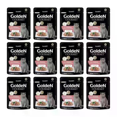 Imagem de Kit 12 Sachês Ração GoldeN Para Gatos Sabor Frango - 70G - Premier
