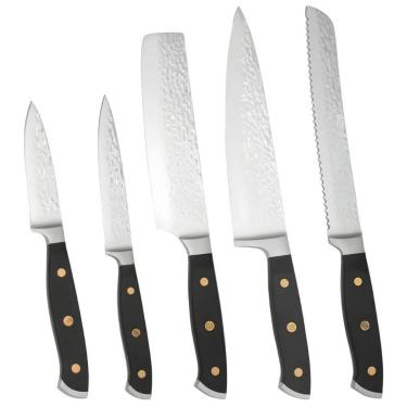 Imagem de Kit Facas de Cozinha 5pçs Coleção Isa Scherer MasterChef Aço Inox e Ca