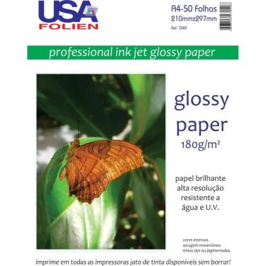 Imagem de Papel Fotografico INKJET A4 GLOSSY 180G (7898426270496) - Usa Folien