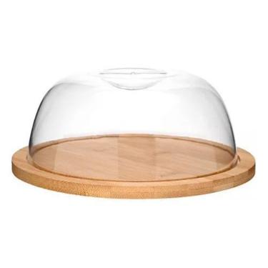 Imagem de Porta Queijo Queijeira De Bambu Com Tampa - Class Home