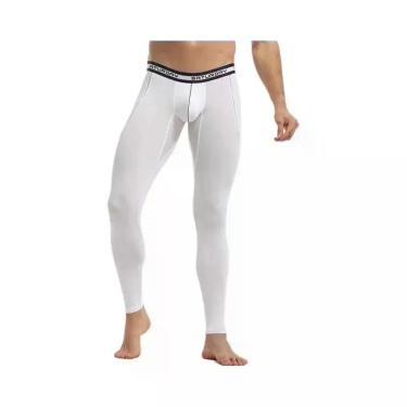Imagem de Cuecas longas masculinas roupa íntima térmica outono inverno calças de