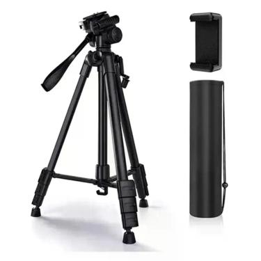 Imagem de Tripé Profissional Câmera Celular 1,8m Bmg13 Bmax Preto - Império das 