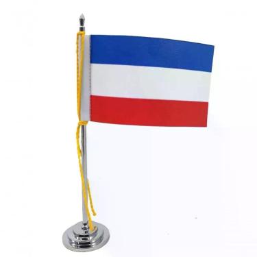 Imagem de Mini Bandeira De Mesa Da Iugoslávia 15 Cm (mastro) Poliéster