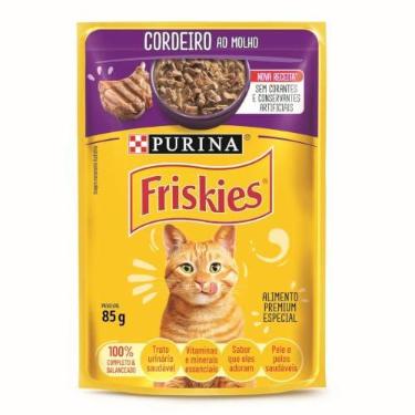 Imagem de PURINA FRISKIES Cordeiro ao Molho Ração Úmida 85g 15un Gatos Adultos