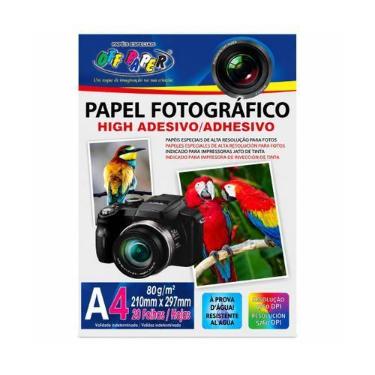 Imagem de Papel Fotográfico Off Paper Adesivo A4 80g Com 20 Folhas