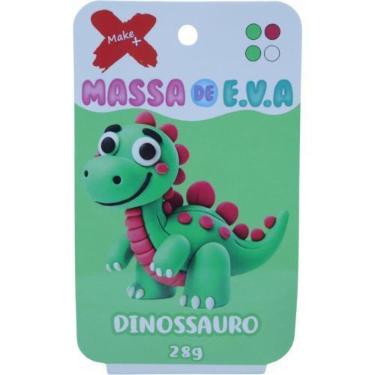 Imagem de Massa de EVA Criativa Dinossauro com 04 Cores 28G - Makee