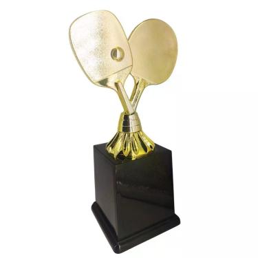Imagem de Troféu Vitória 600021 Tênis de Mesa 20cm Dourado para Premiação Esportiva Masculina