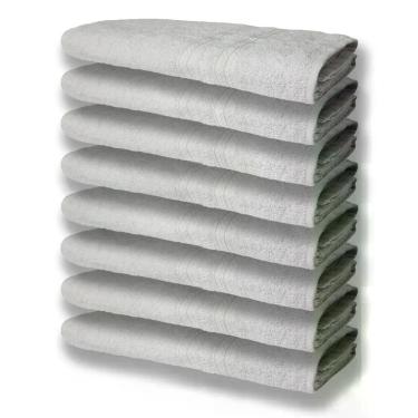 Imagem de 8 Toalhas Grande Super Felpudas E Grossa 80x150 Branco