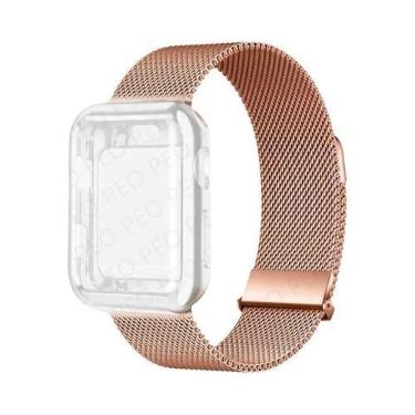 Imagem de Pulseira De Metal Com Fecho Magnético Para Apple Watch, 45mm 44mm 38mm