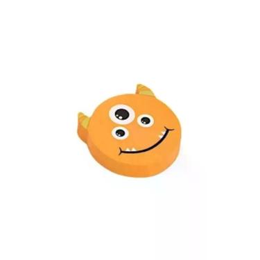 Imagem de Borracha BRW Boo com Design Divertido e Colorido para Lápis de Grafite e Coloridos, Unidade Compacta e Leve Laranja
